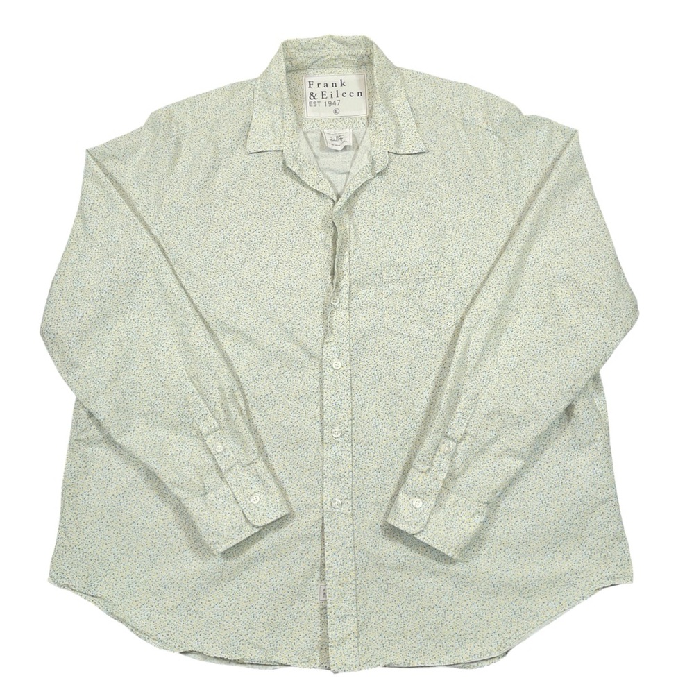 Frank & Eileen Eileen Floral Cotton Button Down Shirt L